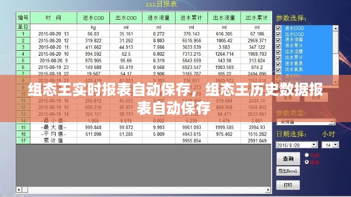 組態(tài)王實時報表自動保存，組態(tài)王歷史數據報表自動保存 