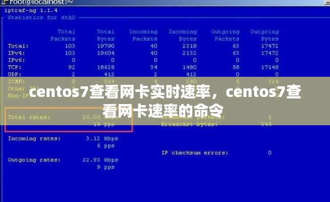 centos7查看網(wǎng)卡實時速率，centos7查看網(wǎng)卡速率的命令 