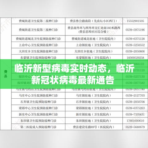 臨沂新型病毒實時動態(tài)，臨沂新冠狀病毒最新通告 