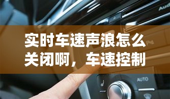 實(shí)時(shí)車速聲浪怎么關(guān)閉啊，車速控制系統(tǒng)怎么關(guān)閉 