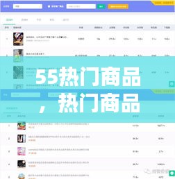 55熱門商品，熱門商品排行 